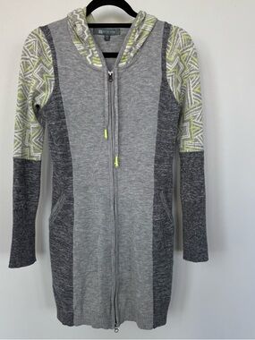 Title Nine Merino Wool Geometric Print Sweater‎ Tunic Dress Size S